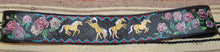 Hand Painted Belt w Horses and Roses