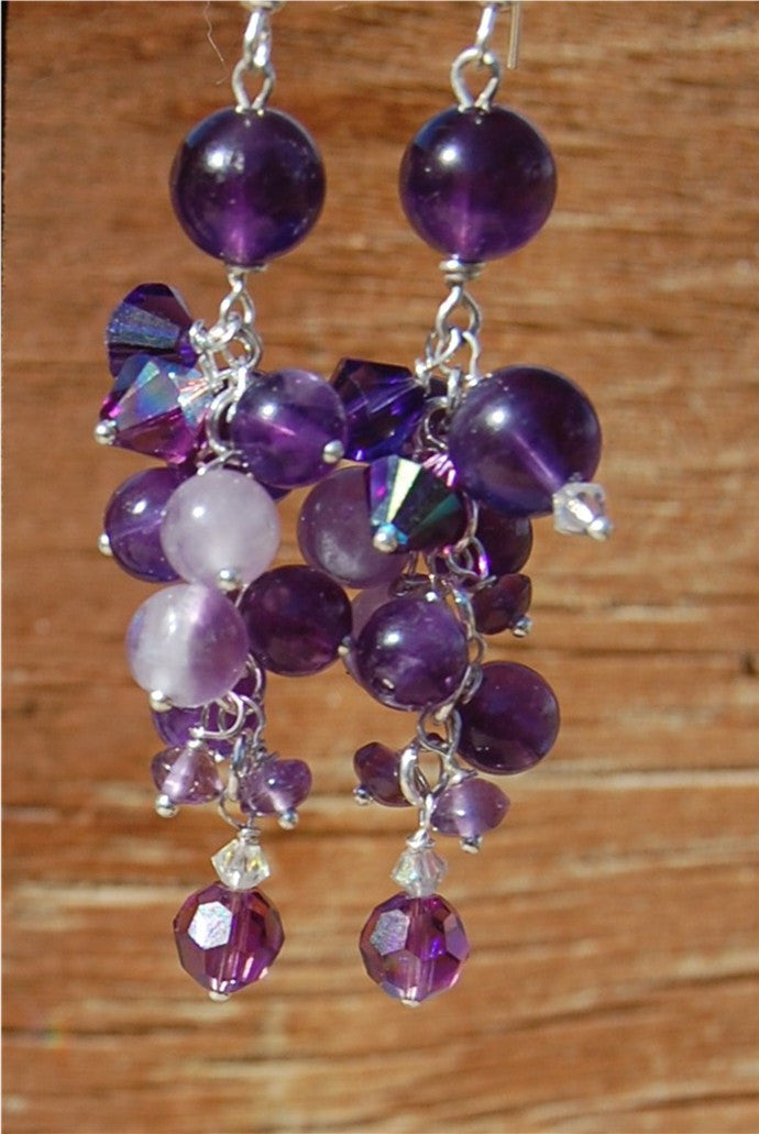 Amethyst Grape earrings