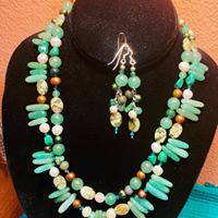 Green Aventurine Necklace and earrings
